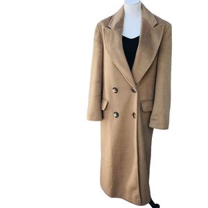 ASOS DESIGN Double Breasted Longline wool look Coat